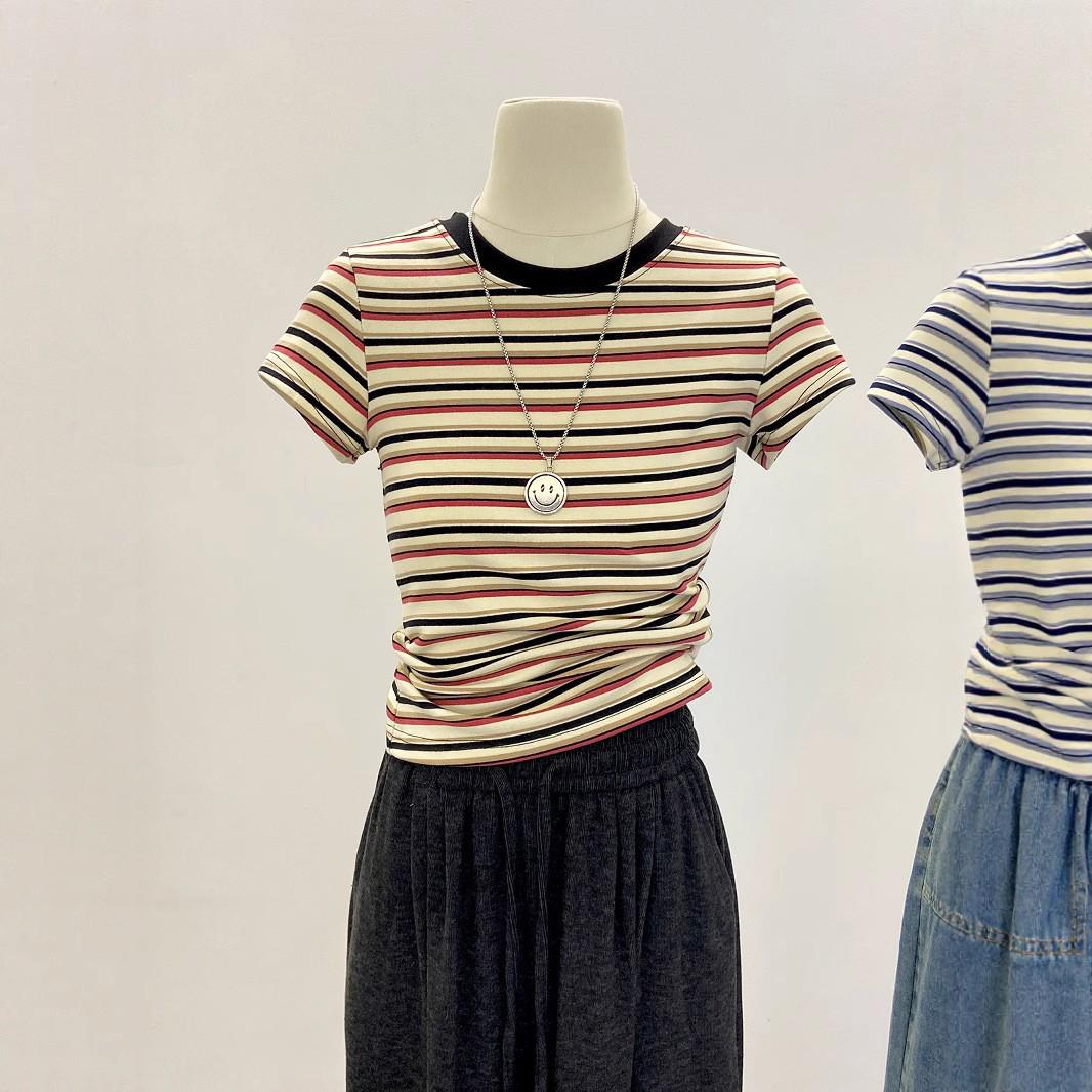 Women s Retro Striped Long Sleeve Slimming T-Shirt - Round Neck, Color Block, Warm Base Layer for Spring, Autumn, Winter Double Extra Large
Women s Retro Striped Long Sleeve Slimming T-Shirt - Round Neck, Color Block, Warm Base Layer for Spring, Autumn, Winter Double Extra Large