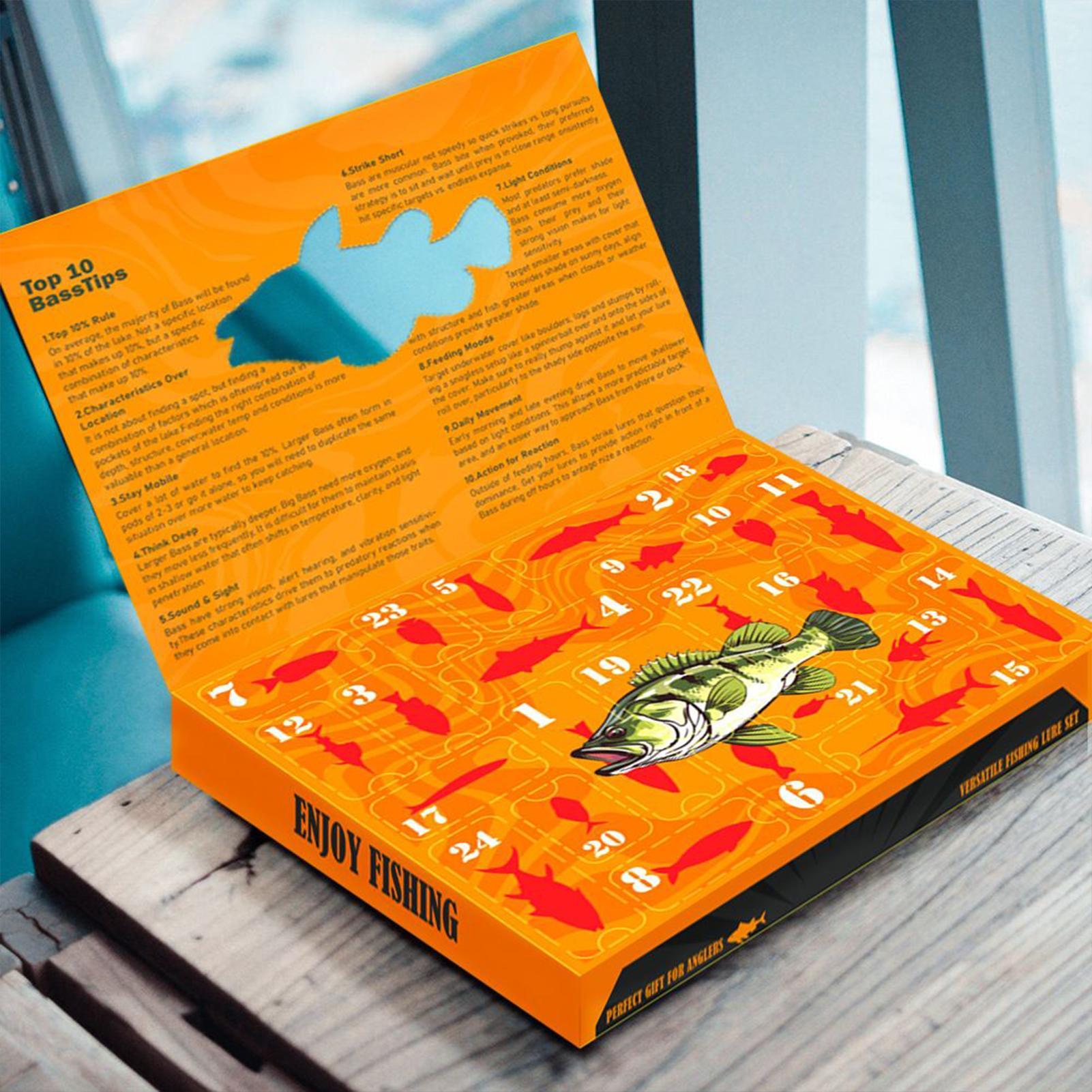 Fishing Lure Countdown Calendar Nearshore Freshwater Angling 24-Day Count Down To Christmas Fishing Lure For Family Friends A
Fishing Lure Countdown Calendar Nearshore Freshwater Angling 24-Day Count Down To Christmas Fishing Lure For Family Friends A
