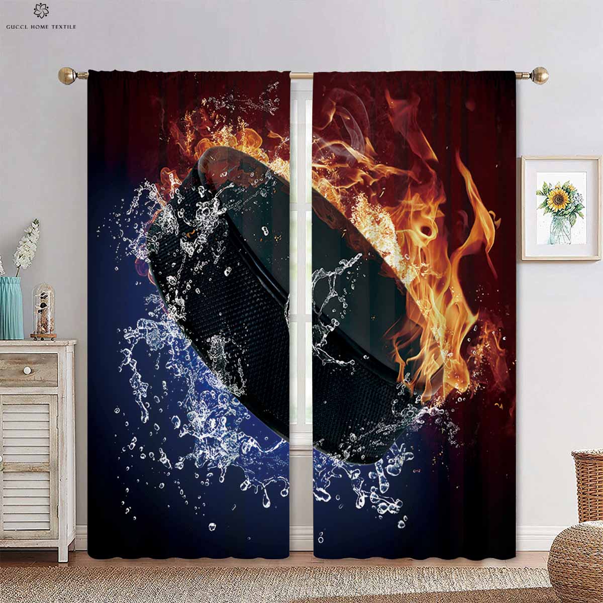 Football Rugby in Water and Fire 3D Printed Rod Pocket Design Curtain Bedchamber Living Area Cooking Space Decorative Curtain 2 Pieces W50xH130(CM)x2PCS&Rod pocket
Football Rugby in Water and Fire 3D Printed Rod Pocket Design Curtain Bedchamber Living Area Cooking Space Decorative Curtain 2 Pieces W50xH130(CM)x2PCS&Rod pocket