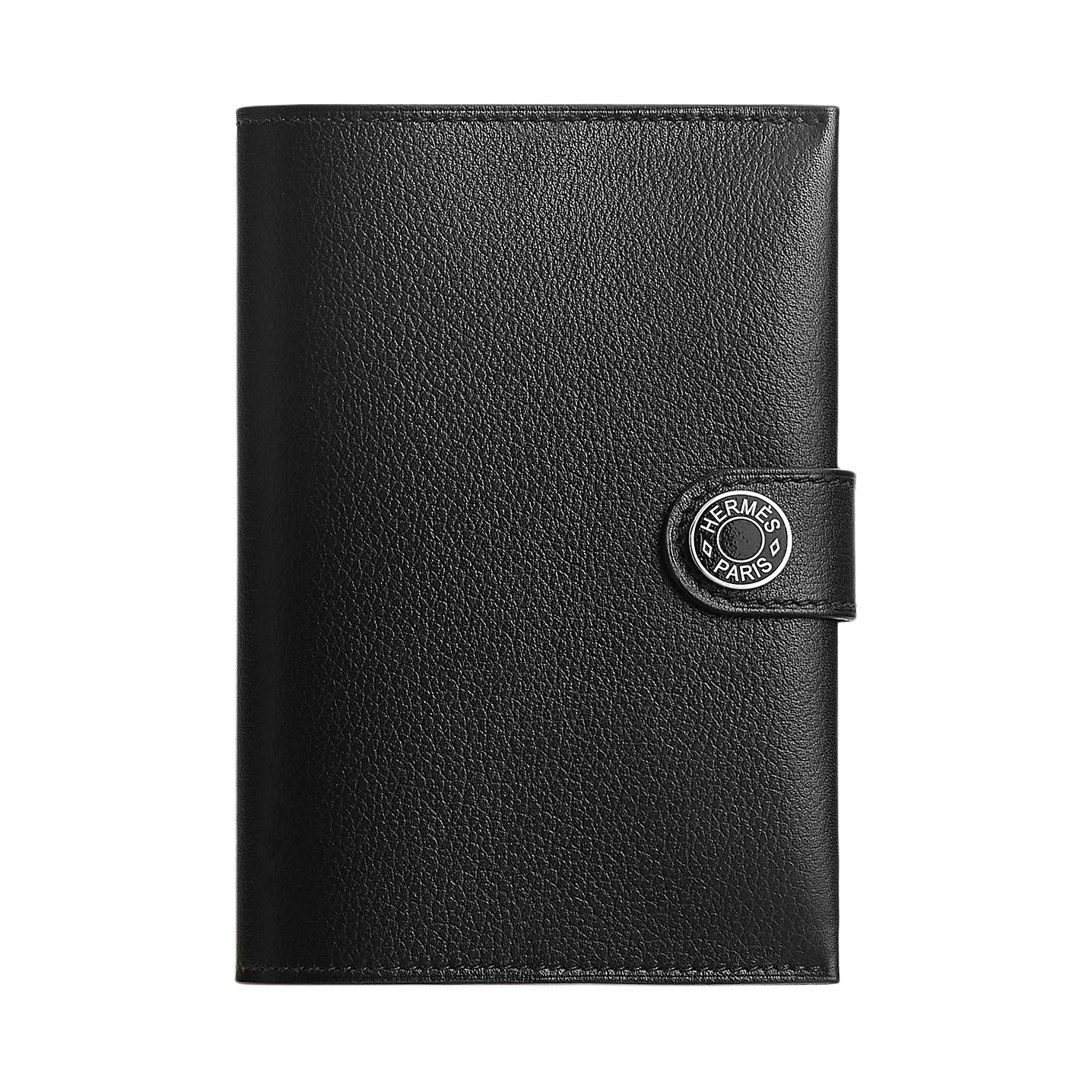 Hermes R.M.S Palladium Plated Snap Evergrain Calfskin Passport Holder Men passport holder Black H084397CK89 Box Included
Hermes R.M.S Palladium Plated Snap Evergrain Calfskin Passport Holder Men passport holder Black H084397CK89 Box Included