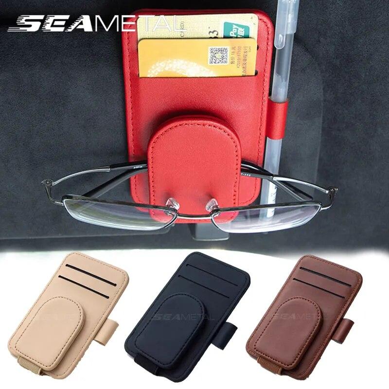 SEAMETAL Pu Leather Car Sun Visor Glasses Holder Glasses Bracket Auto Sun Visor Plate Sunglasses Case Card Pen Holder
SEAMETAL Pu Leather Car Sun Visor Glasses Holder Glasses Bracket Auto Sun Visor Plate Sunglasses Case Card Pen Holder