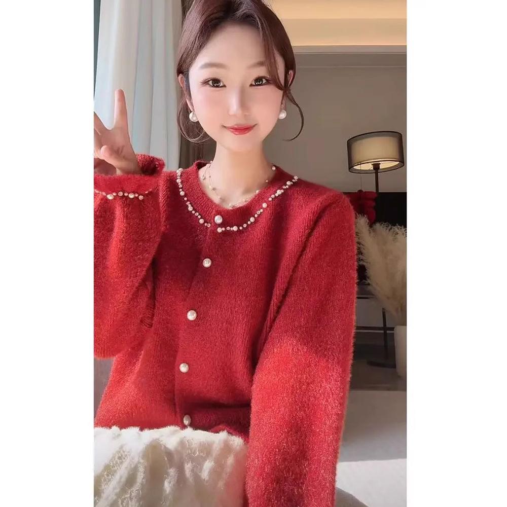 Korean-Style Beaded Knit Cardigan for Women - Early Spring 2025, Slimming & Age-Reducing Sweater Coat L
Korean-Style Beaded Knit Cardigan for Women - Early Spring 2025, Slimming & Age-Reducing Sweater Coat L