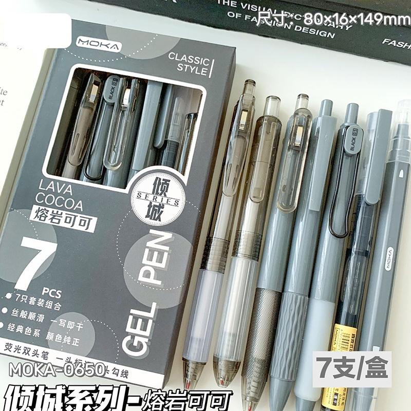 7 pieces/box Minimalist Transparent 0.5mm Gel Pen Fashion Office Signature Pen Creative Multifunctional
7 pieces/box Minimalist Transparent 0.5mm Gel Pen Fashion Office Signature Pen Creative Multifunctional