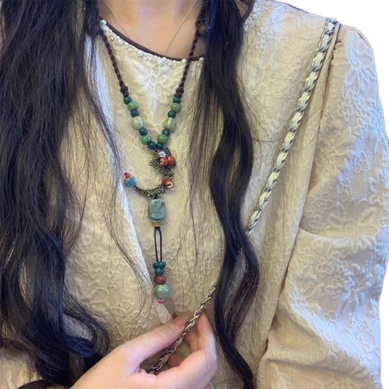 Handwoven Ceramic Butterfly Pendant Jewelry Bohemian Necklace Adjustable 80cm Wax Cord Lightweight Women Accessory
Handwoven Ceramic Butterfly Pendant Jewelry Bohemian Necklace Adjustable 80cm Wax Cord Lightweight Women Accessory