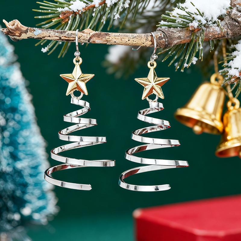 Huitan Novel Metal Christmas Tree Shaped Dangle Earrings for Women Fancy Festival Accessories New Year Party Fashionable
Huitan Novel Metal Christmas Tree Shaped Dangle Earrings for Women Fancy Festival Accessories New Year Party Fashionable