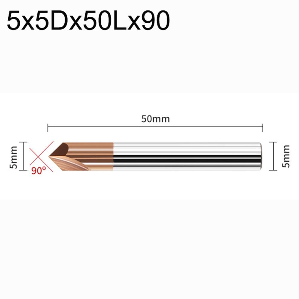 55 Degree Chamfer Milling Cutter Solid Carbide End Mill New Deburring Edges 5x5Dx50Lx90
55 Degree Chamfer Milling Cutter Solid Carbide End Mill New Deburring Edges 5x5Dx50Lx90