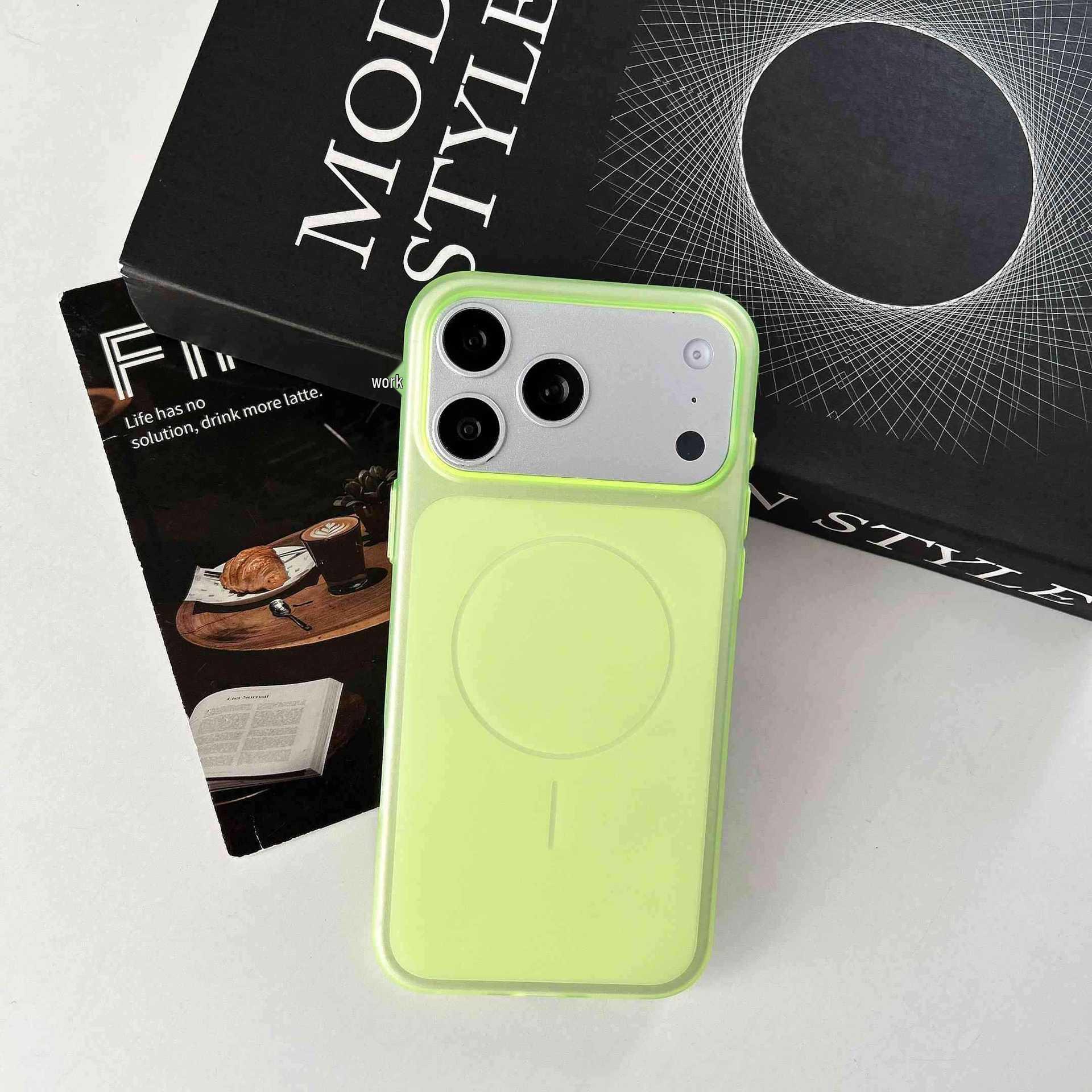 Frosted Semi-Transparent Protective Phone Case for iPhone 13/14 Pro Max with Colored Buttons 13
Frosted Semi-Transparent Protective Phone Case for iPhone 13/14 Pro Max with Colored Buttons 13