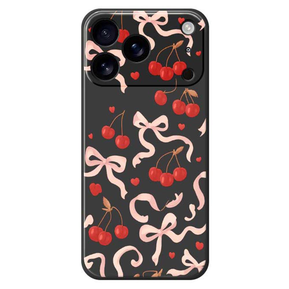 For iPhone 17 Pro Case Big Bow Cherry Pattern Printing Straight Edge TPU Phone Back Cover Black
For iPhone 17 Pro Case Big Bow Cherry Pattern Printing Straight Edge TPU Phone Back Cover Black