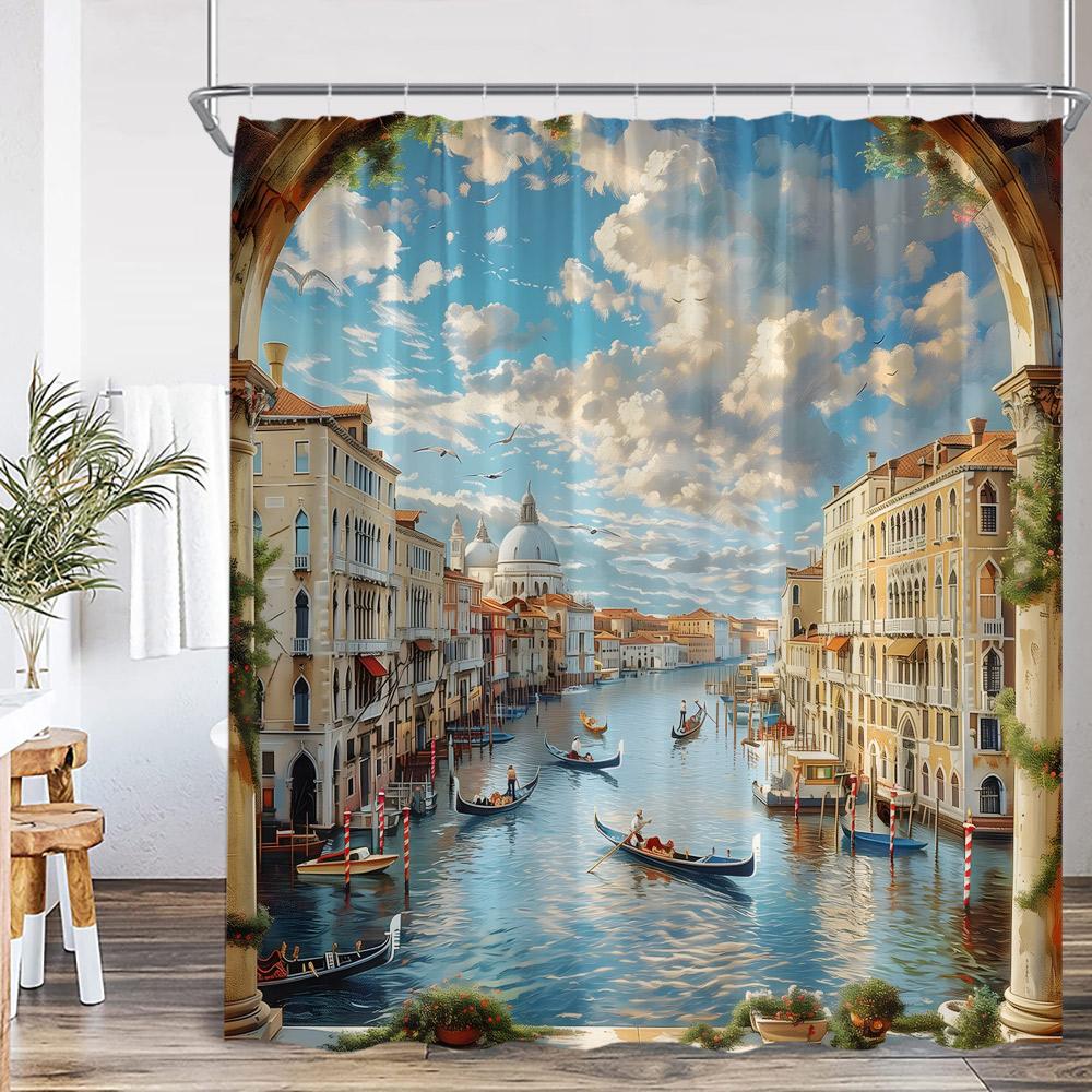 Greek Town Scenery Oil Painting Shower Curtain Venice Italy Street View European Landcape Bathroom Decor Polyester Bath Curtain 90x180cm-35x70in
Greek Town Scenery Oil Painting Shower Curtain Venice Italy Street View European Landcape Bathroom Decor Polyester Bath Curtain 90x180cm-35x70in