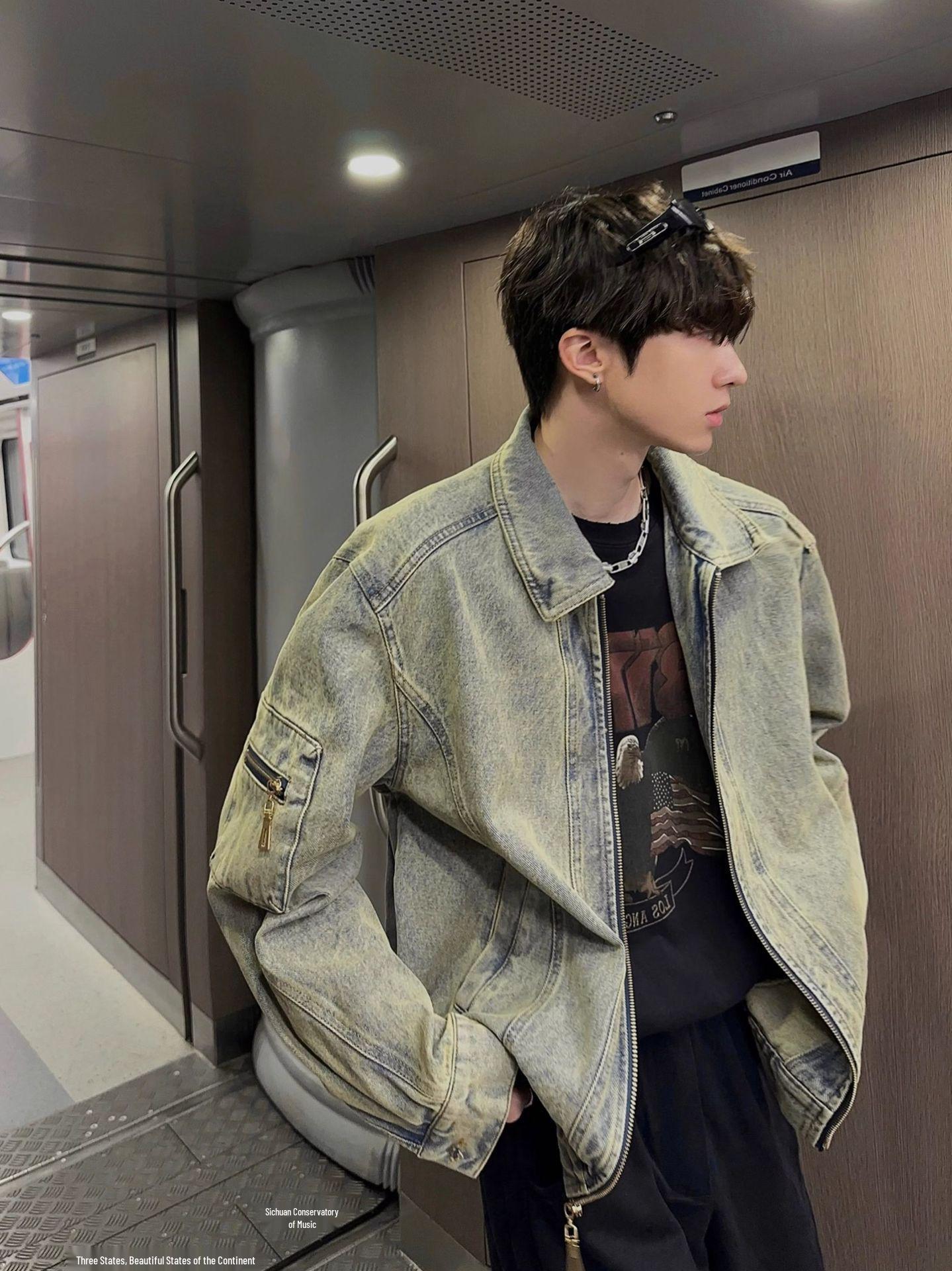 2024 Trendy American Men s Distressed Denim Jacket with Versatile Lapel - Cool Spring/Autumn Style M синий
2024 Trendy American Men s Distressed Denim Jacket with Versatile Lapel - Cool Spring/Autumn Style M синий