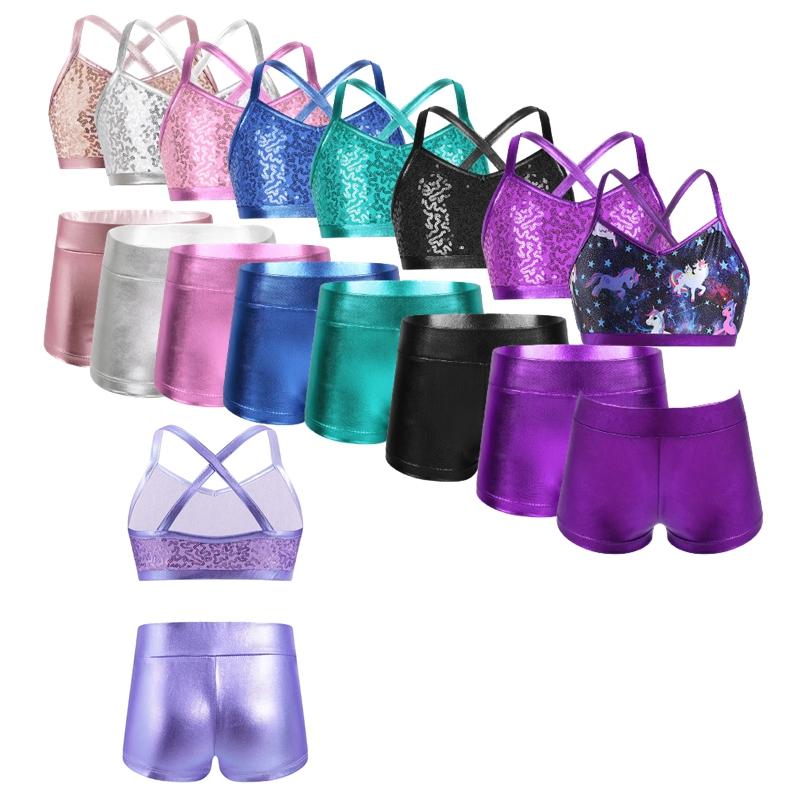 2PCS Kids Girls Tankini Outfit Set Shiny Sequins Tank Top with Bottoms Set for Ballet Dance Gym Workout 5-6 Years озеро синього кольору
2PCS Kids Girls Tankini Outfit Set Shiny Sequins Tank Top with Bottoms Set for Ballet Dance Gym Workout 5-6 Years озеро синього кольору
