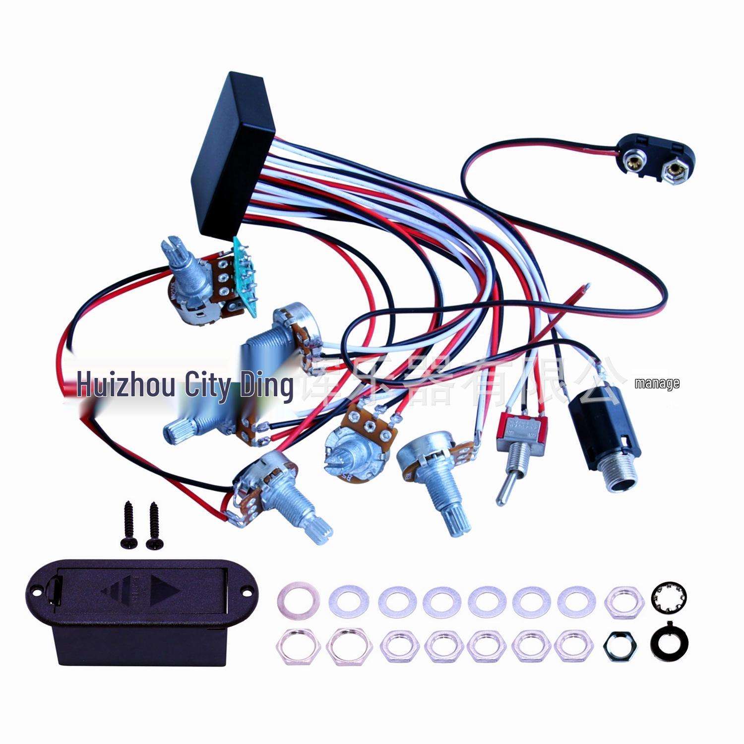4-Band Passive Electric Bass Preamp and Tone Control Circuit
4-Band Passive Electric Bass Preamp and Tone Control Circuit