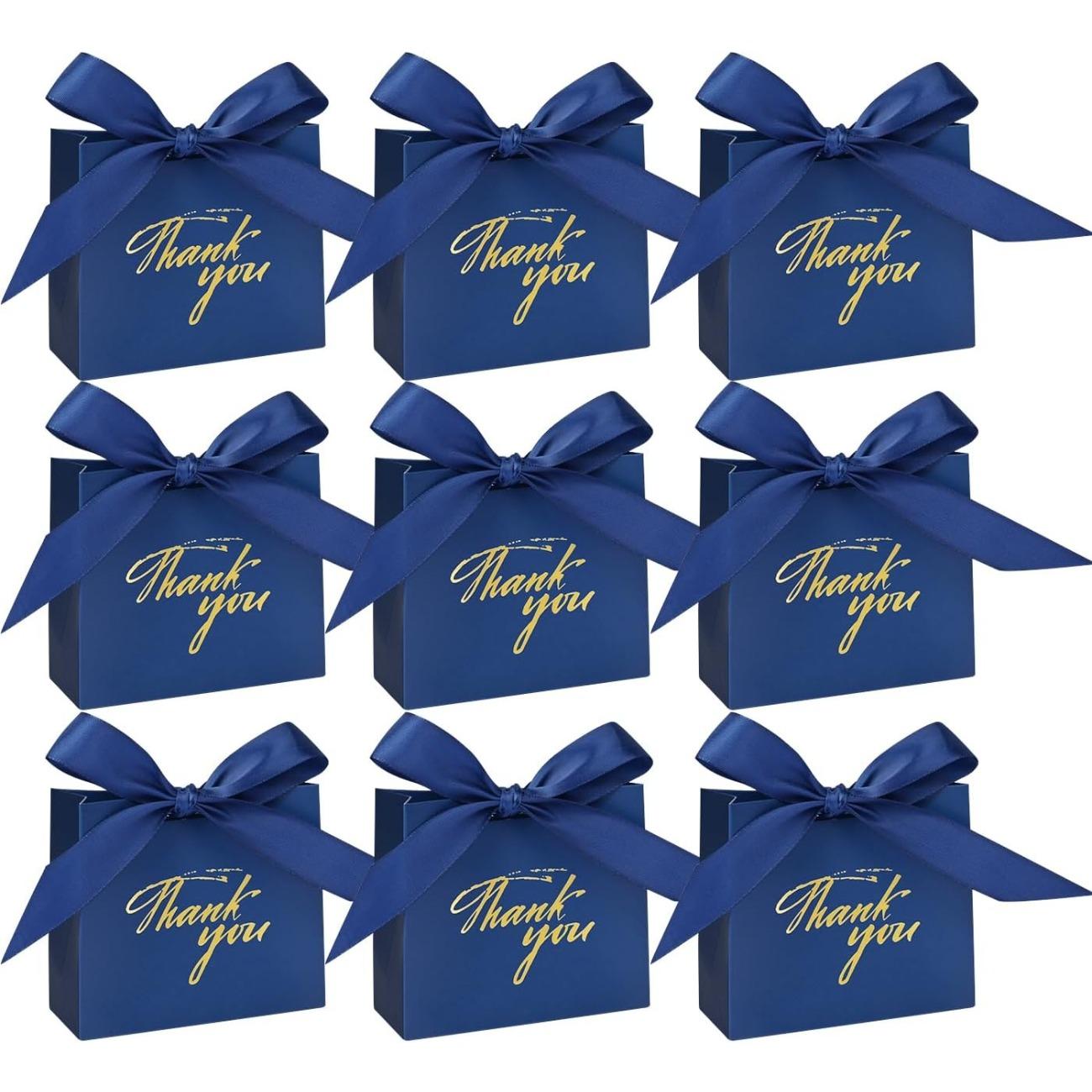 9 pcs colorful hot stamping creative European wedding candy boxes, fruit bags, gift boxes, thank you gift bags dark blue with blue belt; 11.5*4.5*10
9 pcs colorful hot stamping creative European wedding candy boxes, fruit bags, gift boxes, thank you gift bags dark blue with blue belt; 11.5*4.5*10