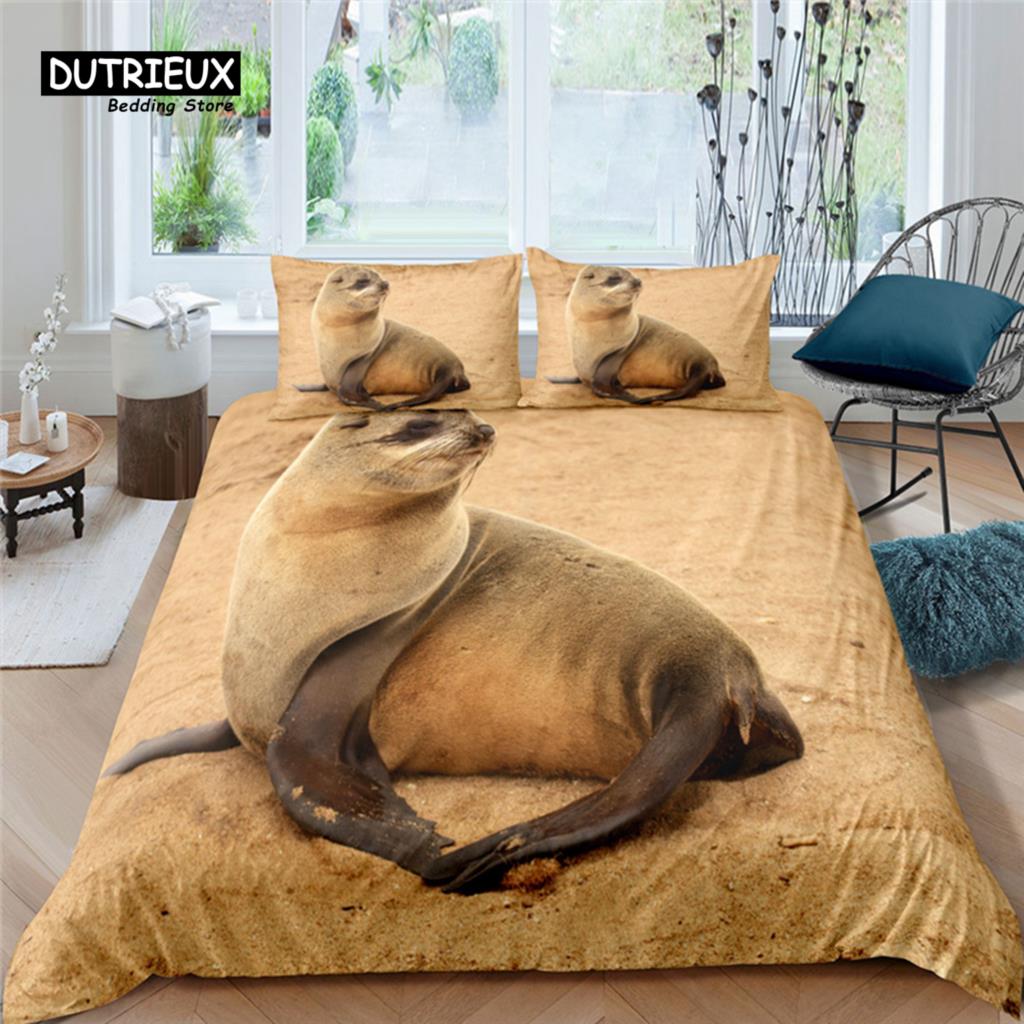 Домашняя жизнь Роскошь Милый Печать Печать 2/3 шт Мягкий Пододеяльник Комплект Королевских и Кинг Размеров Детский Постельный Комплект EU/US/AU Размер EU single(135x200cm)