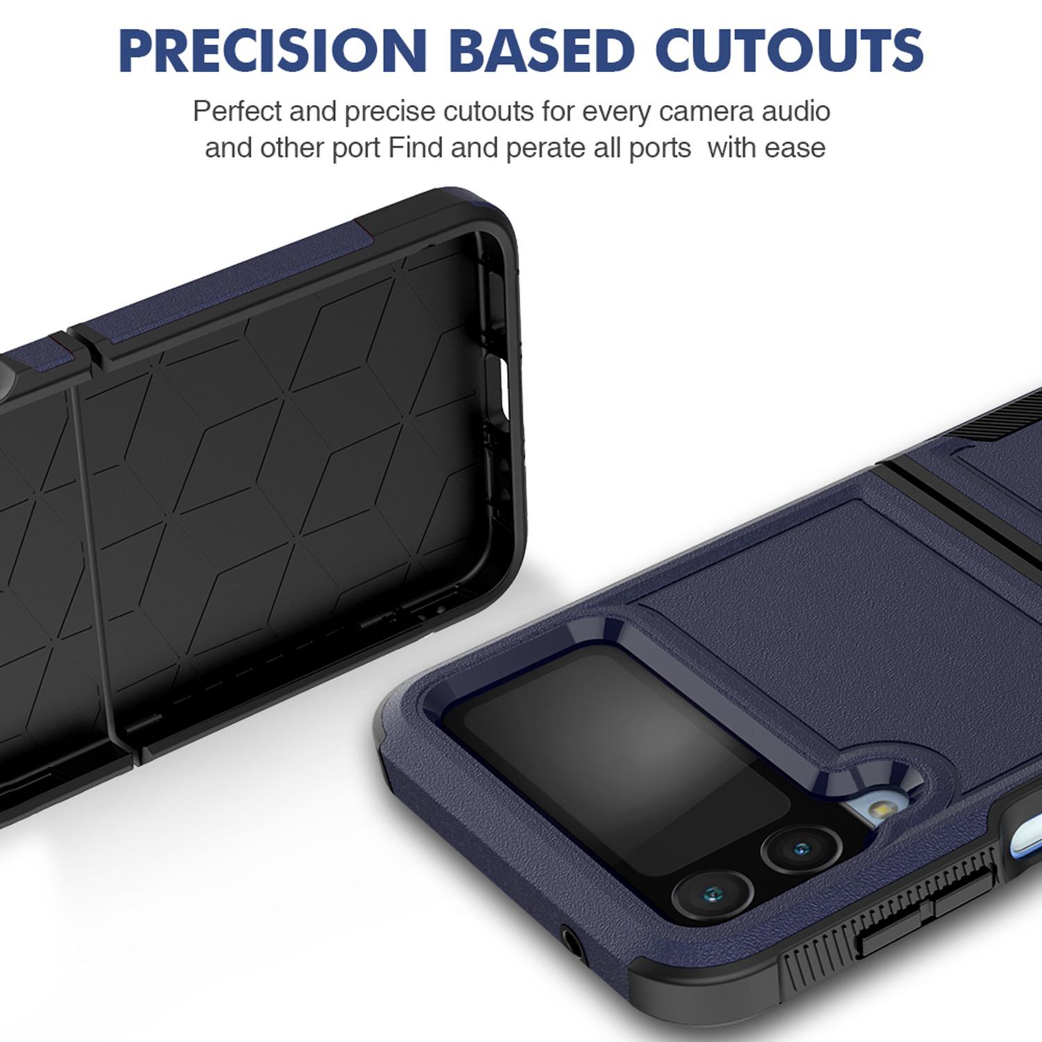 For Samsung Galaxy Z Flip4 5G Hard PC+Soft TPU Protective Phone Cover Anti-drop Hybrid Case Dark Blue
For Samsung Galaxy Z Flip4 5G Hard PC+Soft TPU Protective Phone Cover Anti-drop Hybrid Case Dark Blue