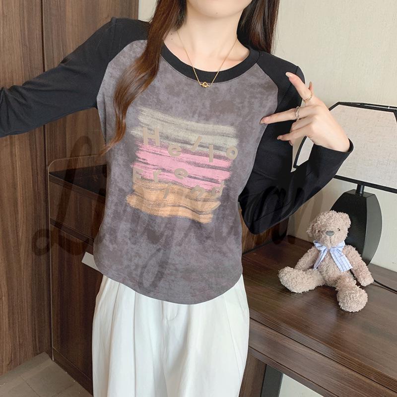 2026 Spring Plus Size Women s Tie-Dye Patchwork Slim Fit Base Layer Top with Slimming Regular Shoulders 4XL сірий колір
2026 Spring Plus Size Women s Tie-Dye Patchwork Slim Fit Base Layer Top with Slimming Regular Shoulders 4XL сірий колір
