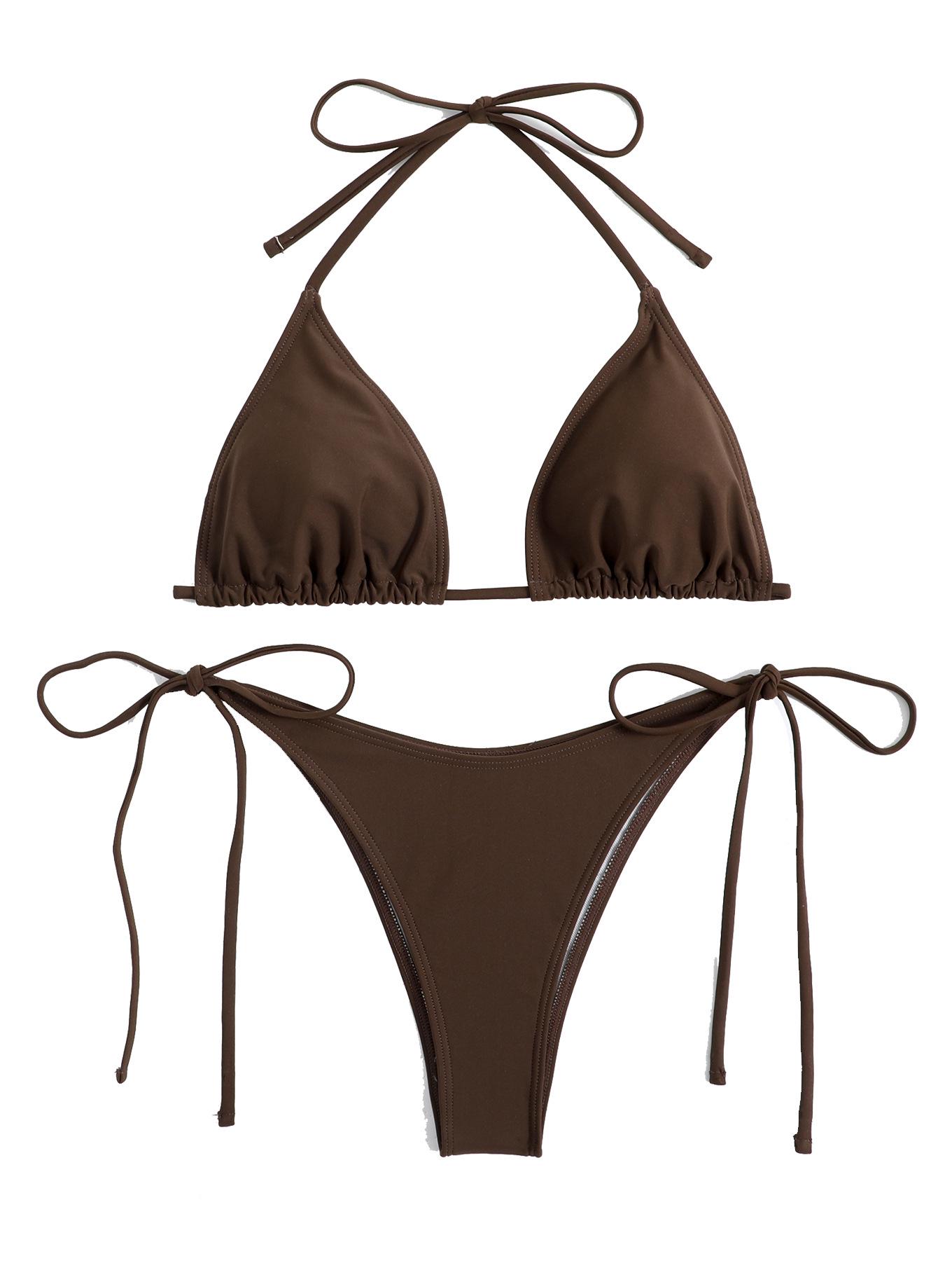 Европейско-американский сексуальный раздельный купальник-бикини: Треугольный дизайн с завязками на шее Small
Европейско-американский сексуальный раздельный купальник-бикини: Треугольный дизайн с завязками на шее Small