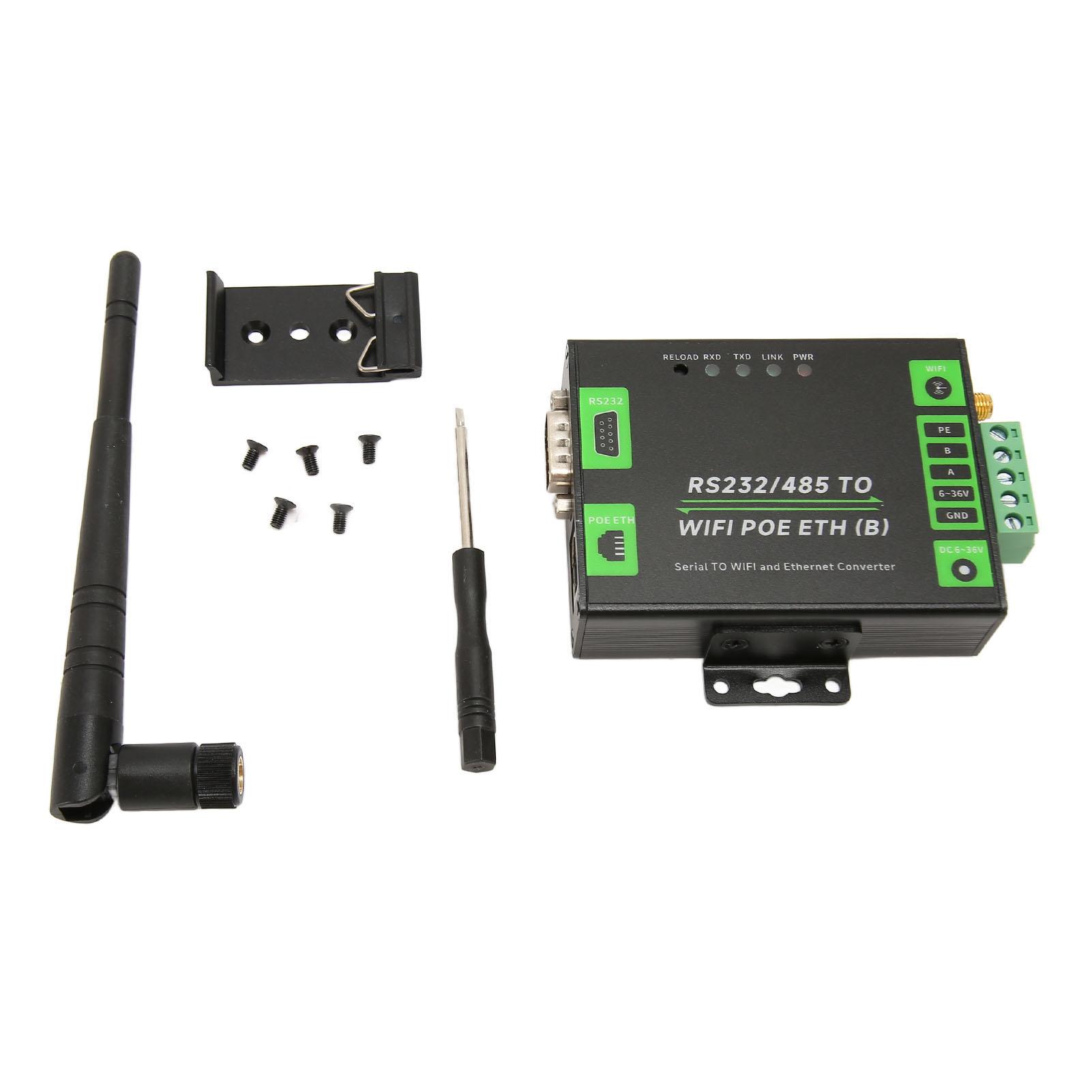 RS232 RS485 to WiFi POE Ethernet Serial Server Converter Multifunction Industrial Serial Port
RS232 RS485 to WiFi POE Ethernet Serial Server Converter Multifunction Industrial Serial Port