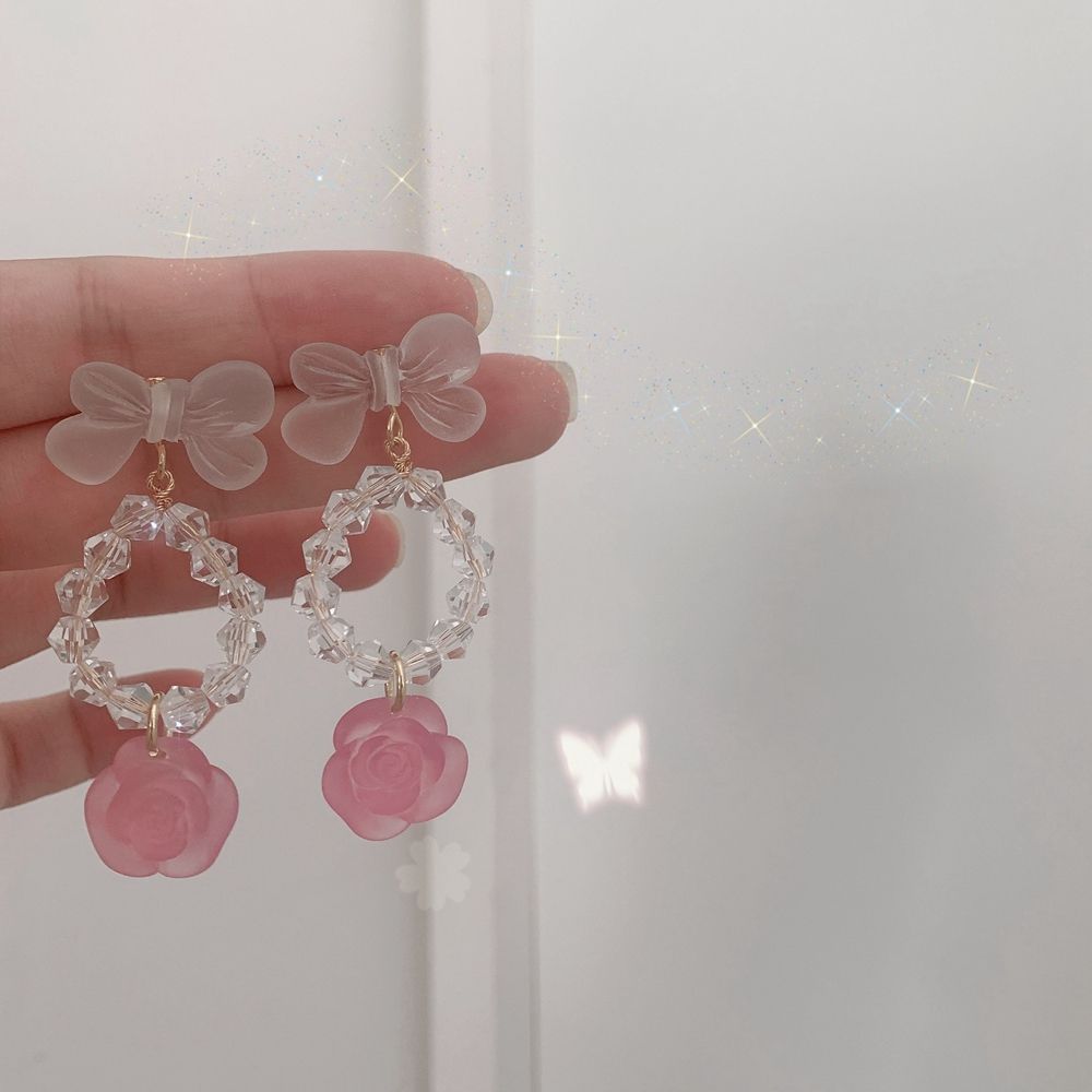 Pink Princess Love Korean Style Earring Women Earrings Y2K Crystal Earrings Bowknot Drop Earrings
Pink Princess Love Korean Style Earring Women Earrings Y2K Crystal Earrings Bowknot Drop Earrings
