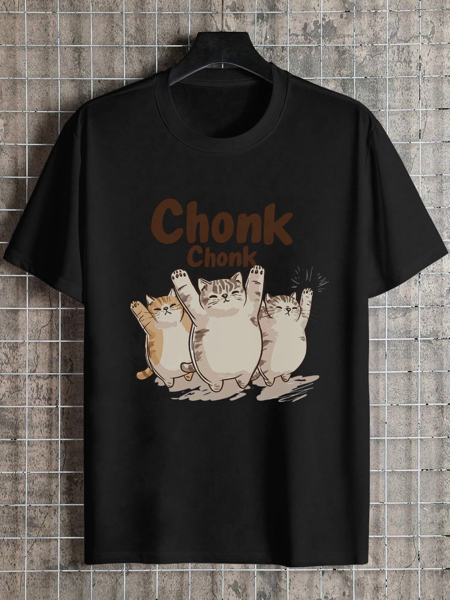1pc Casual Chonk Cute Cat Graphic T-shirt - 180g Cotton Crew Neck Short Sleeve Tee with Playful Chonk Chonk Text & Cartoon Cats XXXL
1pc Casual Chonk Cute Cat Graphic T-shirt - 180g Cotton Crew Neck Short Sleeve Tee with Playful Chonk Chonk Text & Cartoon Cats XXXL