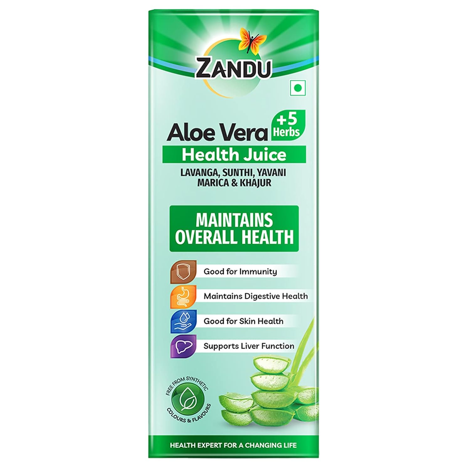Zandu Aloe Vera Juice With 5 Added Herbs, Pure & Natural, Ayurvedic Immunity Booster, 1 L 2.2lbs
Zandu Aloe Vera Juice With 5 Added Herbs, Pure & Natural, Ayurvedic Immunity Booster, 1 L 2.2lbs