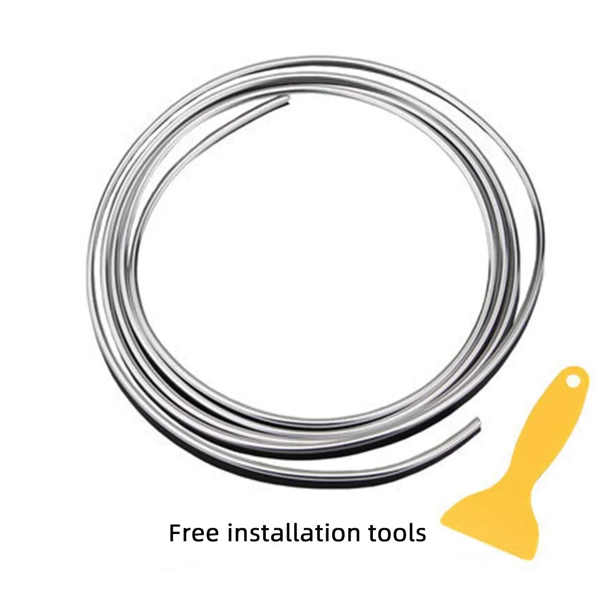 Автомобильная декоративная полоса гальванопокрытие красный серебристый DIY модификация центральная консоль внутренняя дверь наклейка линия красный 5-метровый автомобильные детали серебряный