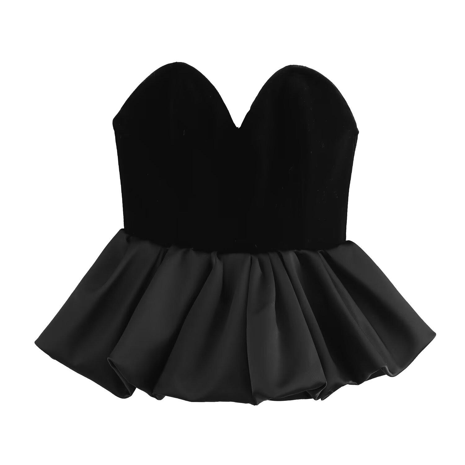 Velvet Silky Texture Tube Top: 2024 Winter European & American Style Women s Fashion Pleated Skirt Large чёрный
Velvet Silky Texture Tube Top: 2024 Winter European & American Style Women s Fashion Pleated Skirt Large чёрный