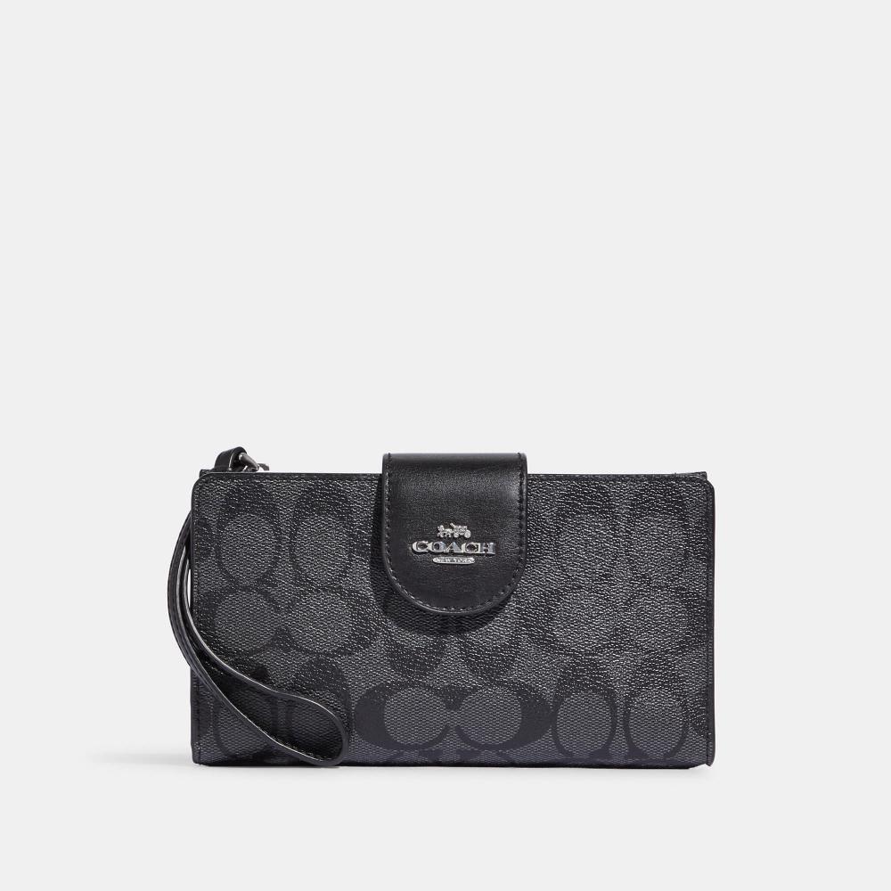 Кошелек Coach Tech из канвы с цветными блоками Signature, серебристо-графитовый черный
Кошелек Coach Tech из канвы с цветными блоками Signature, серебристо-графитовый черный