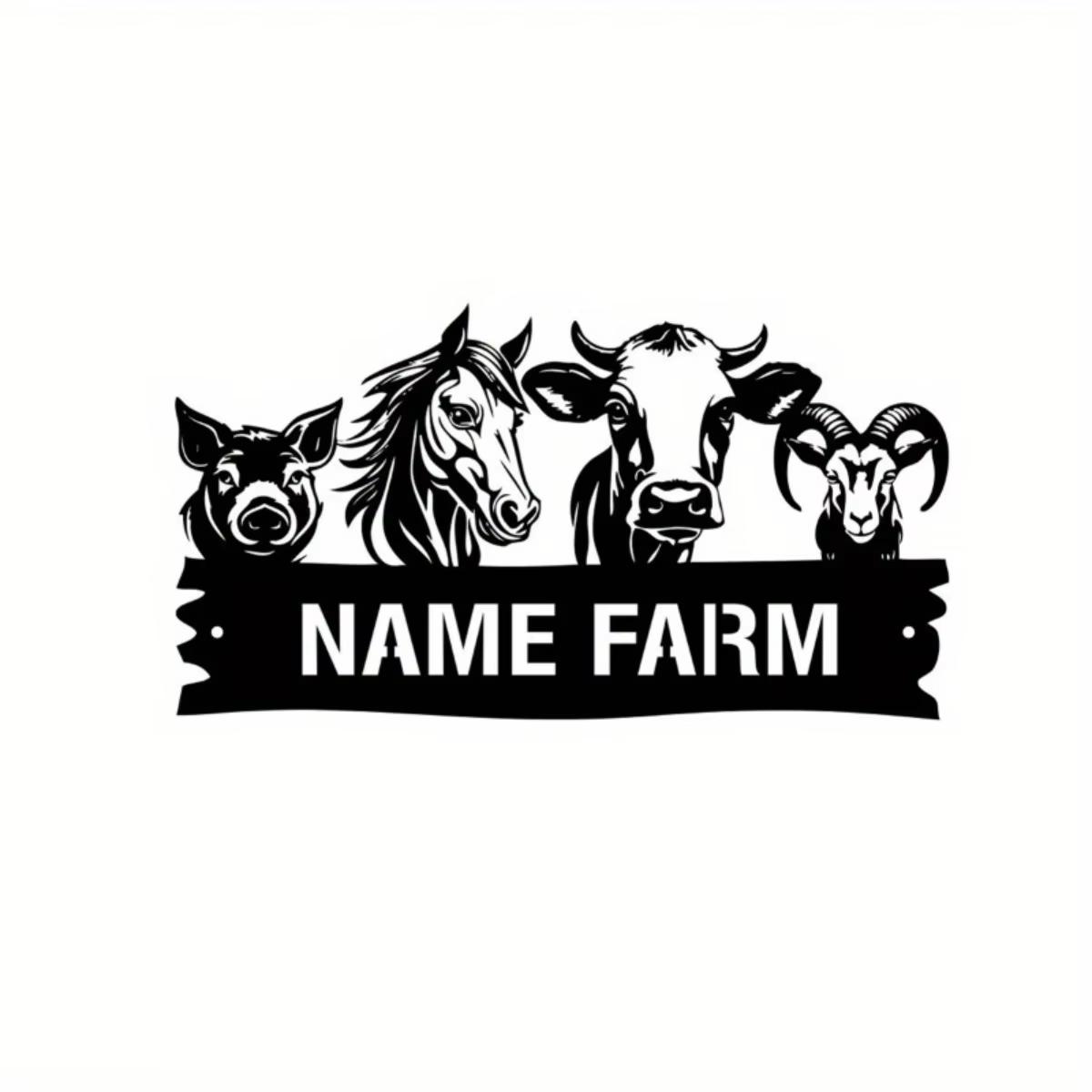 Customized Animals Farm Metal Sign, Farmer Home Art Unique Decor M чорний
Customized Animals Farm Metal Sign, Farmer Home Art Unique Decor M чорний