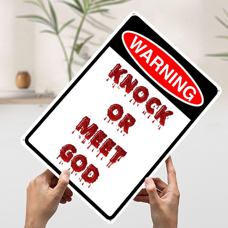 Knock or Meet God Warning Sign Tin Plaque Poster Customized Wall Art Retro Vintage Metal Signs for Man Cave Bar Accessories Home 7.9x11.8In(20x30cm)
Knock or Meet God Warning Sign Tin Plaque Poster Customized Wall Art Retro Vintage Metal Signs for Man Cave Bar Accessories Home 7.9x11.8In(20x30cm)
