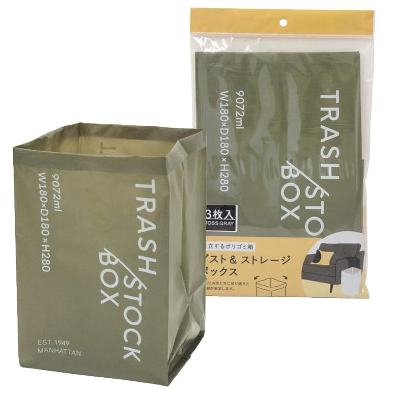 Nexta trash can disposable garbage bag dust & storage box 3 pieces moss gray Approximately height 28 x width 18 x gusset 18 cm
Nexta trash can disposable garbage bag dust & storage box 3 pieces moss gray Approximately height 28 x width 18 x gusset 18 cm