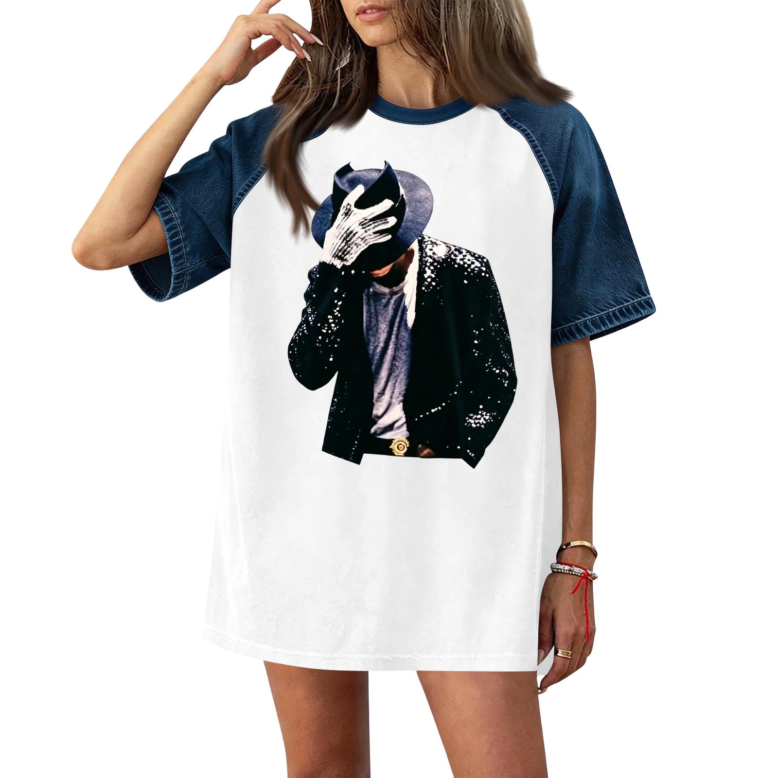 Women s Denim Patchwork Top, Casual Short-sleeved Comfortable T-shirt, Fashionable For Spring And Summer. XL білий
Women s Denim Patchwork Top, Casual Short-sleeved Comfortable T-shirt, Fashionable For Spring And Summer. XL білий