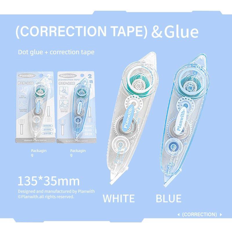 Double-Headed Dotting Glue Student Only Original Correction Tape Blue + White
Double-Headed Dotting Glue Student Only Original Correction Tape Blue + White