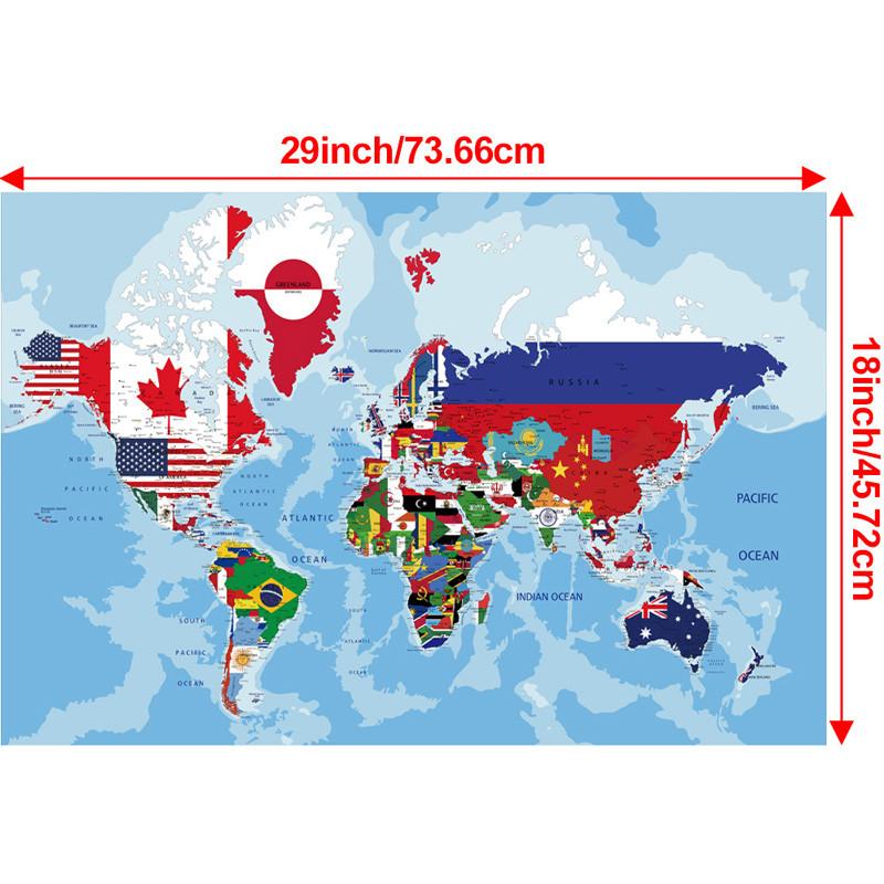 Безрамный постер с картой мира, настенный декор, полиэстер, настенное крепление, для использования в помещении и на открытом воздухе, образовательный декор, дорожные принадлежности 18*29inch/45.72*73.66cm
Безрамный постер с картой мира, настенный декор, полиэстер, настенное крепление, для использования в помещении и на открытом воздухе, образовательный декор, дорожные принадлежности 18*29inch/45.72*73.66cm