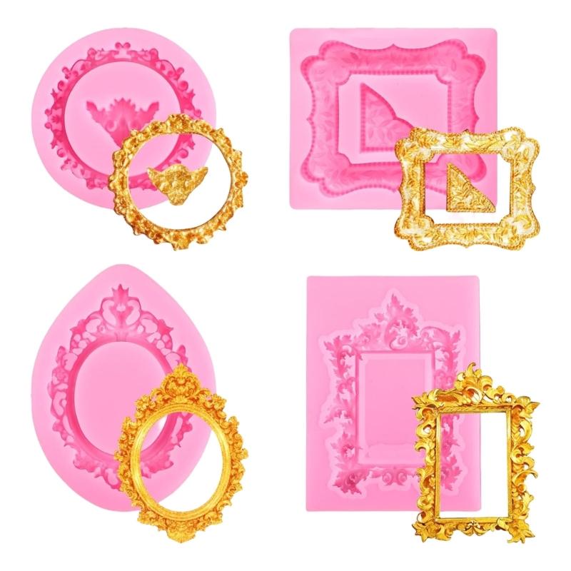 4 Piece Vintage Hollowout Embossed Photo Frame Silicones Fondant Mold Set Sugar Craft Baking Decorations Reusable Moulds 1
4 Piece Vintage Hollowout Embossed Photo Frame Silicones Fondant Mold Set Sugar Craft Baking Decorations Reusable Moulds 1