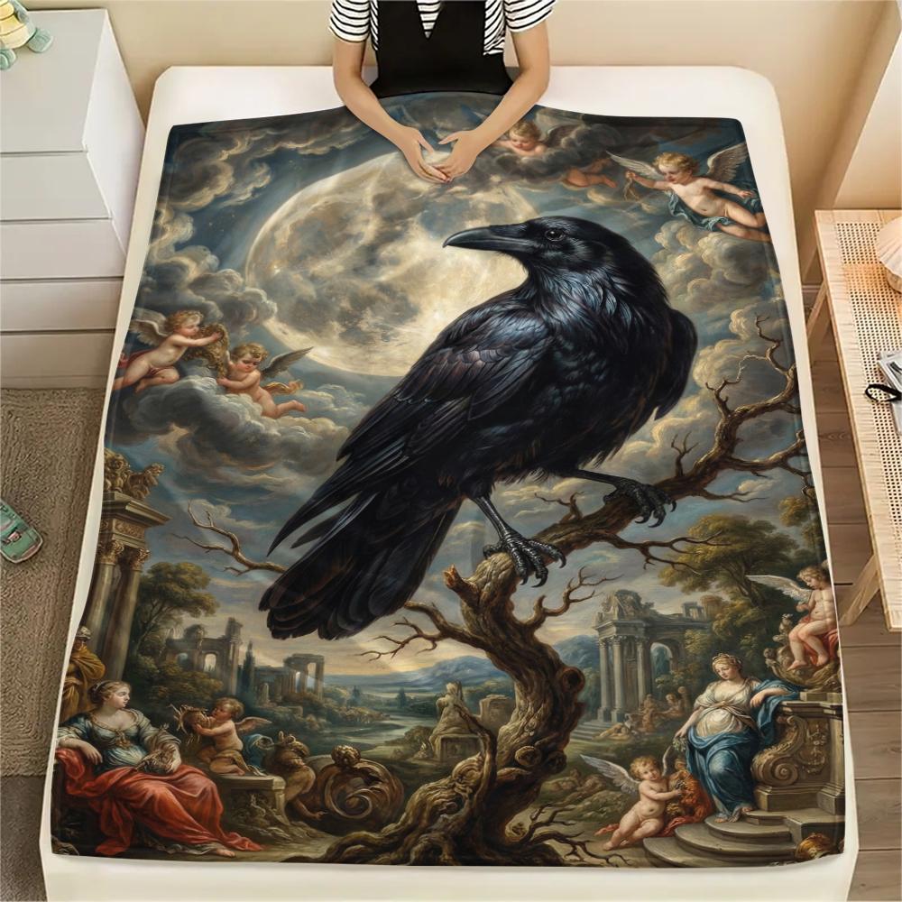 Crow Decoration Print Flannel Blanket, High quality Comfortable for All Seasons, Home Decor, Warmth and Comfort, Perfect for Christmas Gifts54 80cm x 120cm
Crow Decoration Print Flannel Blanket, High quality Comfortable for All Seasons, Home Decor, Warmth and Comfort, Perfect for Christmas Gifts54 80cm x 120cm