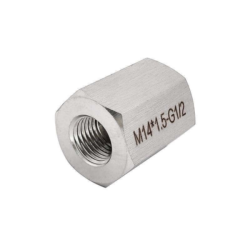 Stainless Steel 304 Threaded Adapter Reducer, Internal Thread M14X1.5 to G1/2 BSP PF (0606)
Stainless Steel 304 Threaded Adapter Reducer, Internal Thread M14X1.5 to G1/2 BSP PF (0606)