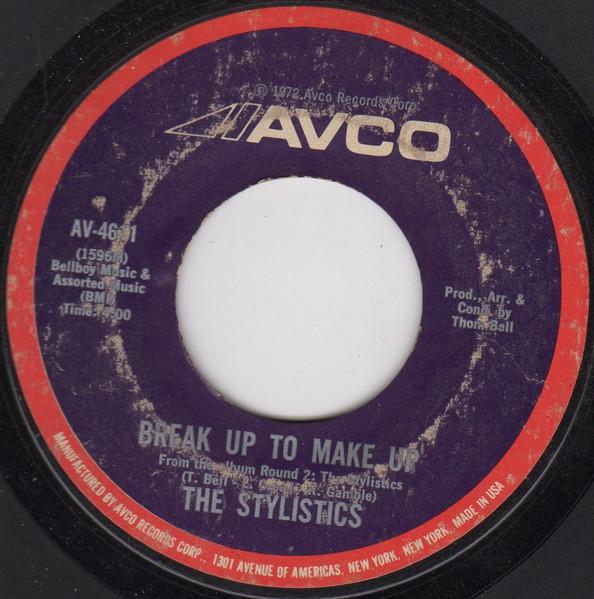7inch Record STYLISTICS - Break Up To Make Up / You And Me AV4611 Avco 1972 US Soul/Funk Used
7inch Record STYLISTICS - Break Up To Make Up / You And Me AV4611 Avco 1972 US Soul/Funk Used