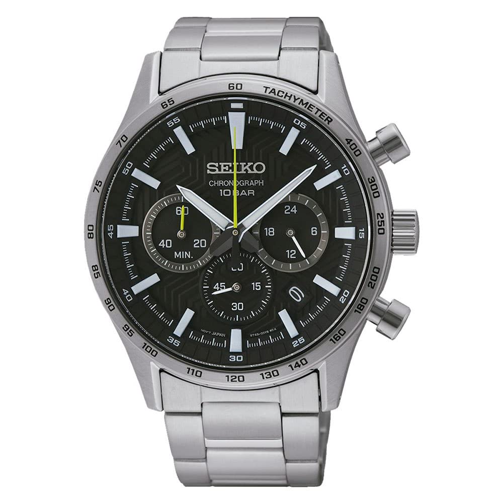 Seiko Analog Black Dial Silver Band Men s Stainless Steel Watch - SSB413P1, Black, Classic
Seiko Analog Black Dial Silver Band Men s Stainless Steel Watch - SSB413P1, Black, Classic