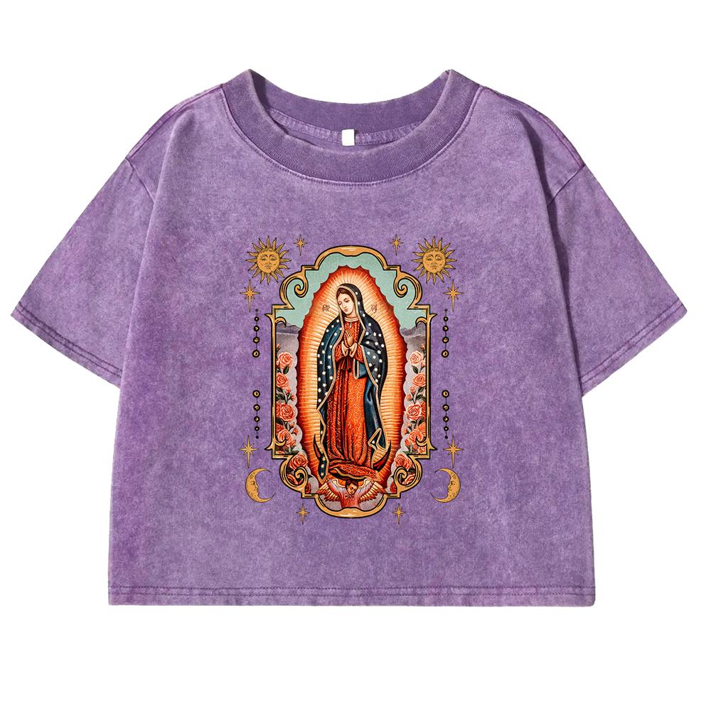 Our Lady Of Guadalupe Printed Woman T-Shirt Summer O-Neck Washed T Shirts Retro Fitness Clothing Short Sleeve Female M
Our Lady Of Guadalupe Printed Woman T-Shirt Summer O-Neck Washed T Shirts Retro Fitness Clothing Short Sleeve Female M
