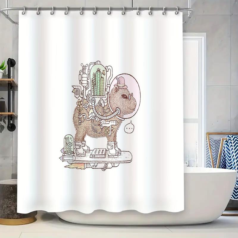Cute Capybara Space Adventure Shower Curtain Galaxy Animal Lover Bathroom Decor Home Decor Gift Unique Artistic Design W60H190(CM)-1 Pcs
Cute Capybara Space Adventure Shower Curtain Galaxy Animal Lover Bathroom Decor Home Decor Gift Unique Artistic Design W60H190(CM)-1 Pcs