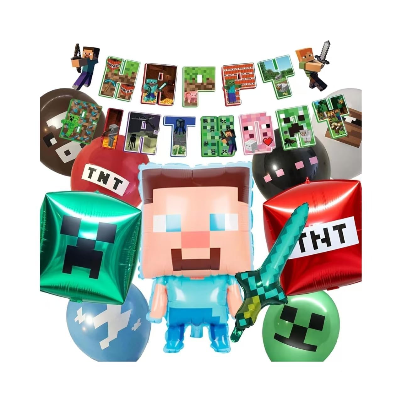 Hawofe Minecraft Birthday Balloon Set Party Decorations Garland
Hawofe Minecraft Birthday Balloon Set Party Decorations Garland