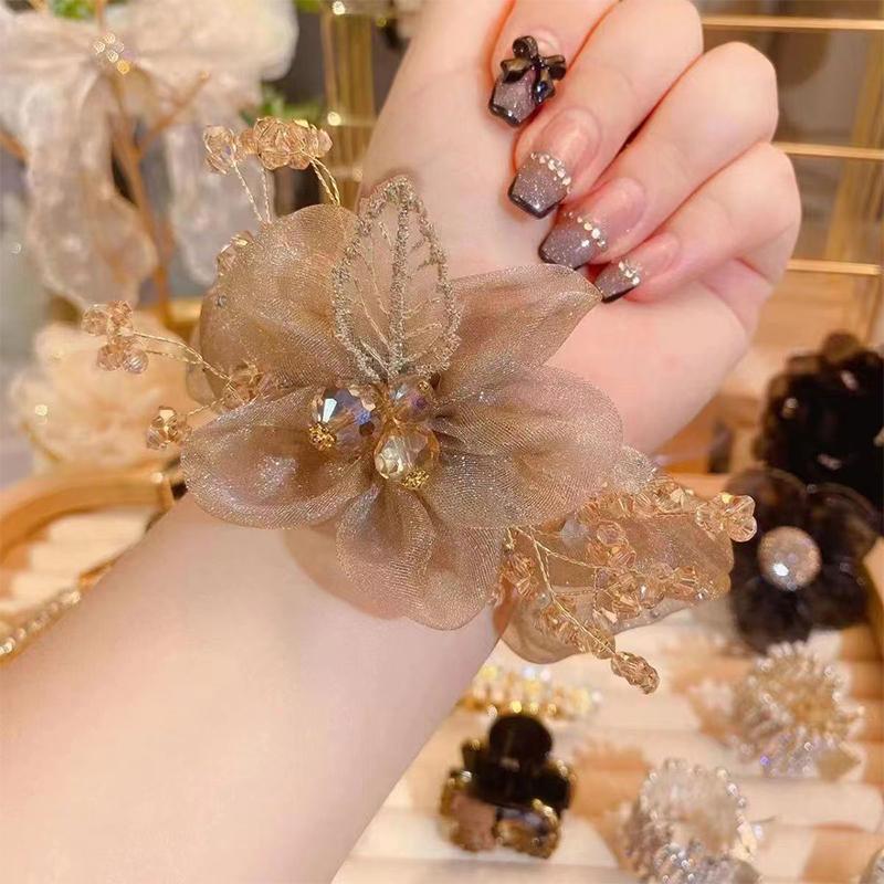 1PC Elegant Rhinestone Flower Tie Hair Rope Female Ponytail Ball Head Rubber Band Scrunchie Ring For Women
1PC Elegant Rhinestone Flower Tie Hair Rope Female Ponytail Ball Head Rubber Band Scrunchie Ring For Women
