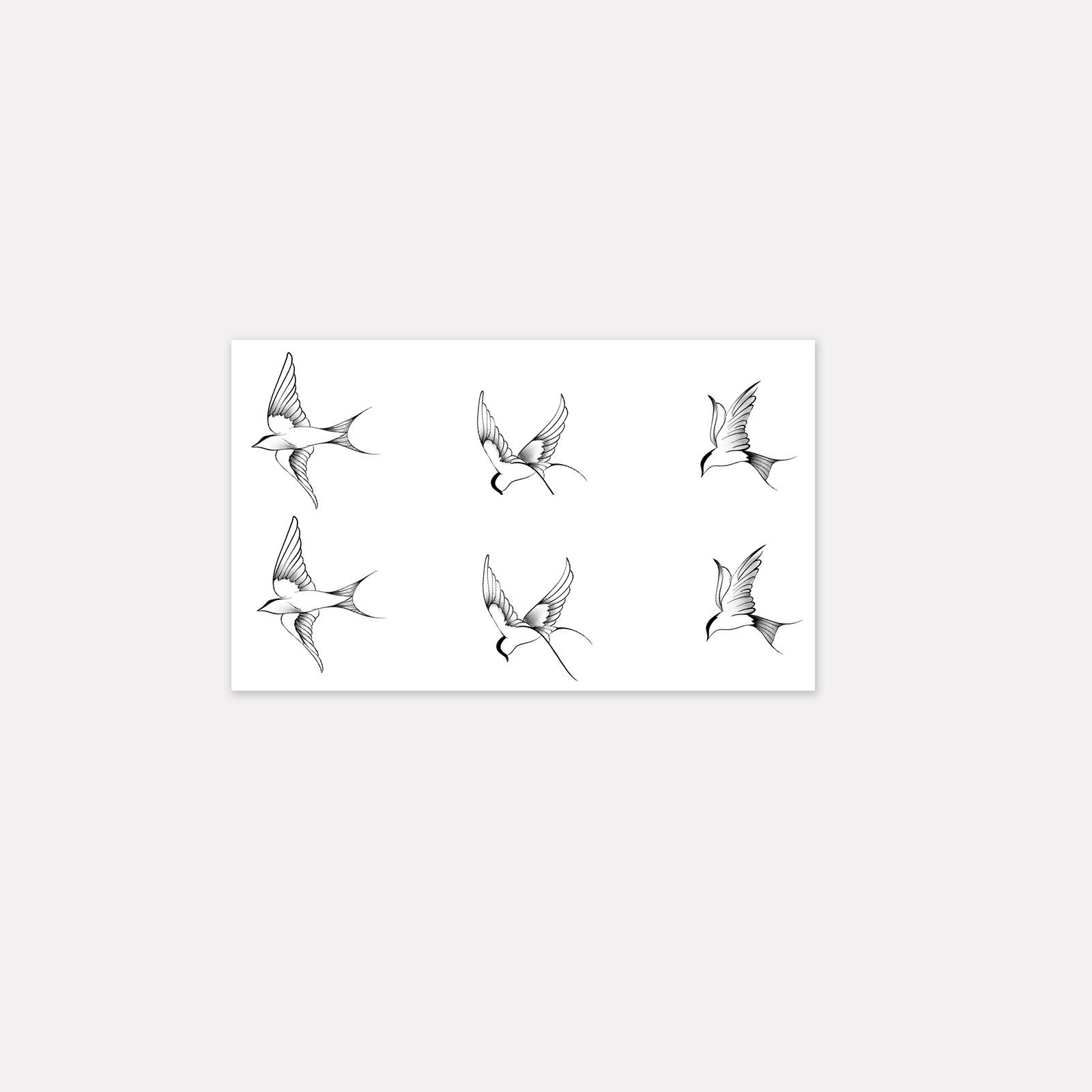 Minimalist Line Flying Swallow Tattoo Sticker, Three Flying Bird Design, Waterproof, Sweat-Proof And Non-Reflective 11*18
Minimalist Line Flying Swallow Tattoo Sticker, Three Flying Bird Design, Waterproof, Sweat-Proof And Non-Reflective 11*18