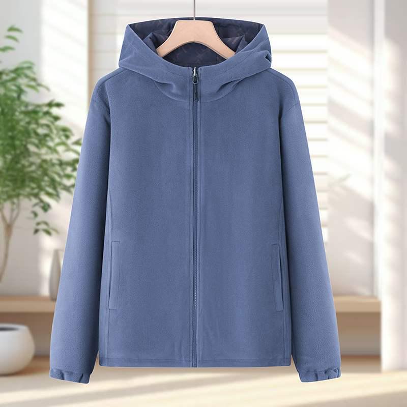 Plus Size Reversible Hooded Sweatshirt Cardigan for Middle-Aged Women - Autumn/Winter Casual Fashion Outerwear XXL 58~65 kg
Plus Size Reversible Hooded Sweatshirt Cardigan for Middle-Aged Women - Autumn/Winter Casual Fashion Outerwear XXL 58~65 kg