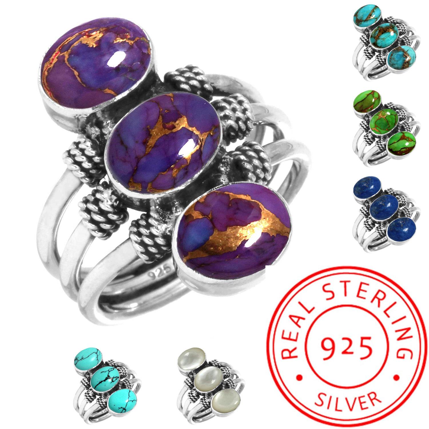 925 Sterling Silver Ring Women Gemstone Handmade Jewelry Anniversary Gift Blue Green Purple Copper Turquoise Pearl Lapis Mother Of Pearl Boho 11 перламутровий колір
925 Sterling Silver Ring Women Gemstone Handmade Jewelry Anniversary Gift Blue Green Purple Copper Turquoise Pearl Lapis Mother Of Pearl Boho 11 перламутровий колір