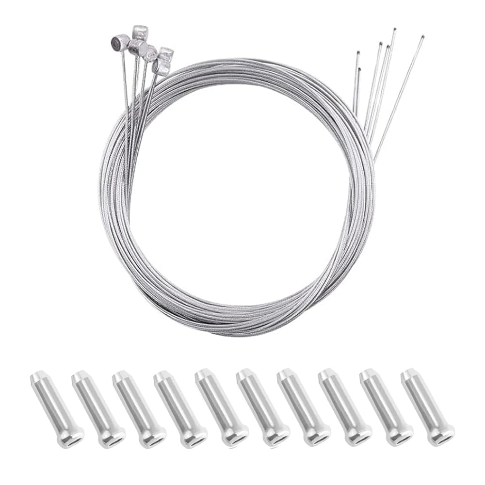 MINBOOT Bicycle Brake Inner Cable Set of 6 with 10 End Caps Bicycle Replacement Parts Stainless Steel Brake Cable Length 1.7m
MINBOOT Bicycle Brake Inner Cable Set of 6 with 10 End Caps Bicycle Replacement Parts Stainless Steel Brake Cable Length 1.7m