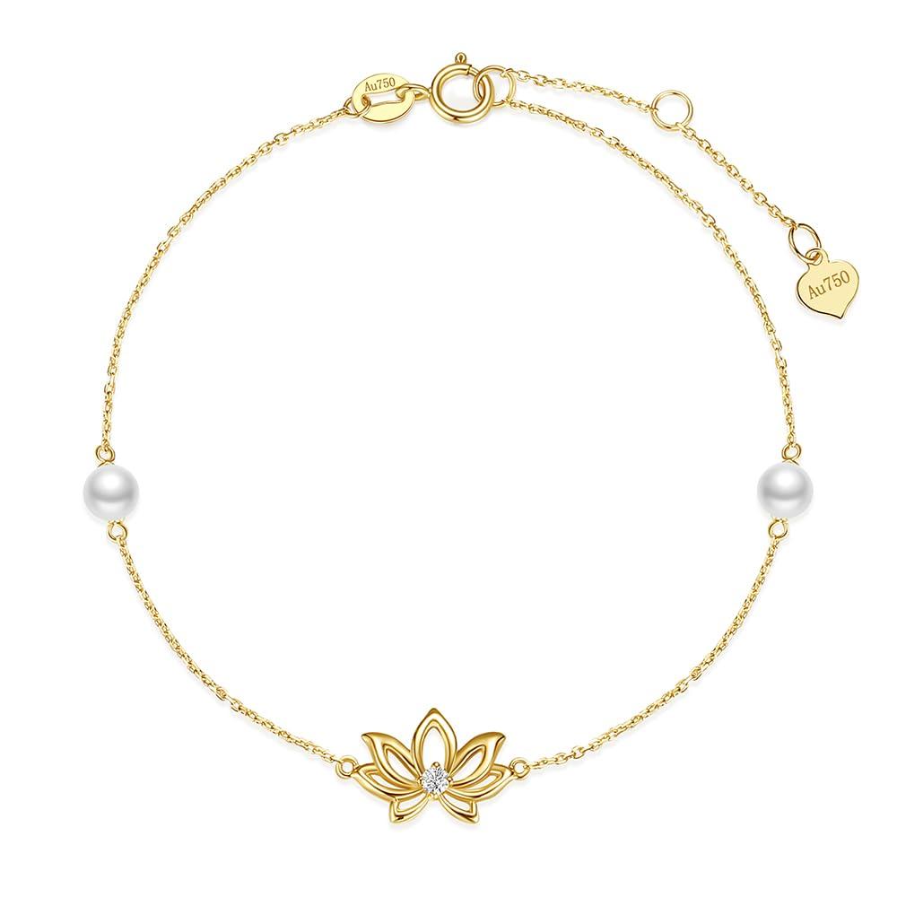 FANCIME Bracelet K18 Yellow Gold Freshwater Pearl Lotus Lotus Luxury Zirconia 18K Pendant Day Christmas Birthday Anniversary Present Gift Wrapping
FANCIME Bracelet K18 Yellow Gold Freshwater Pearl Lotus Lotus Luxury Zirconia 18K Pendant Day Christmas Birthday Anniversary Present Gift Wrapping