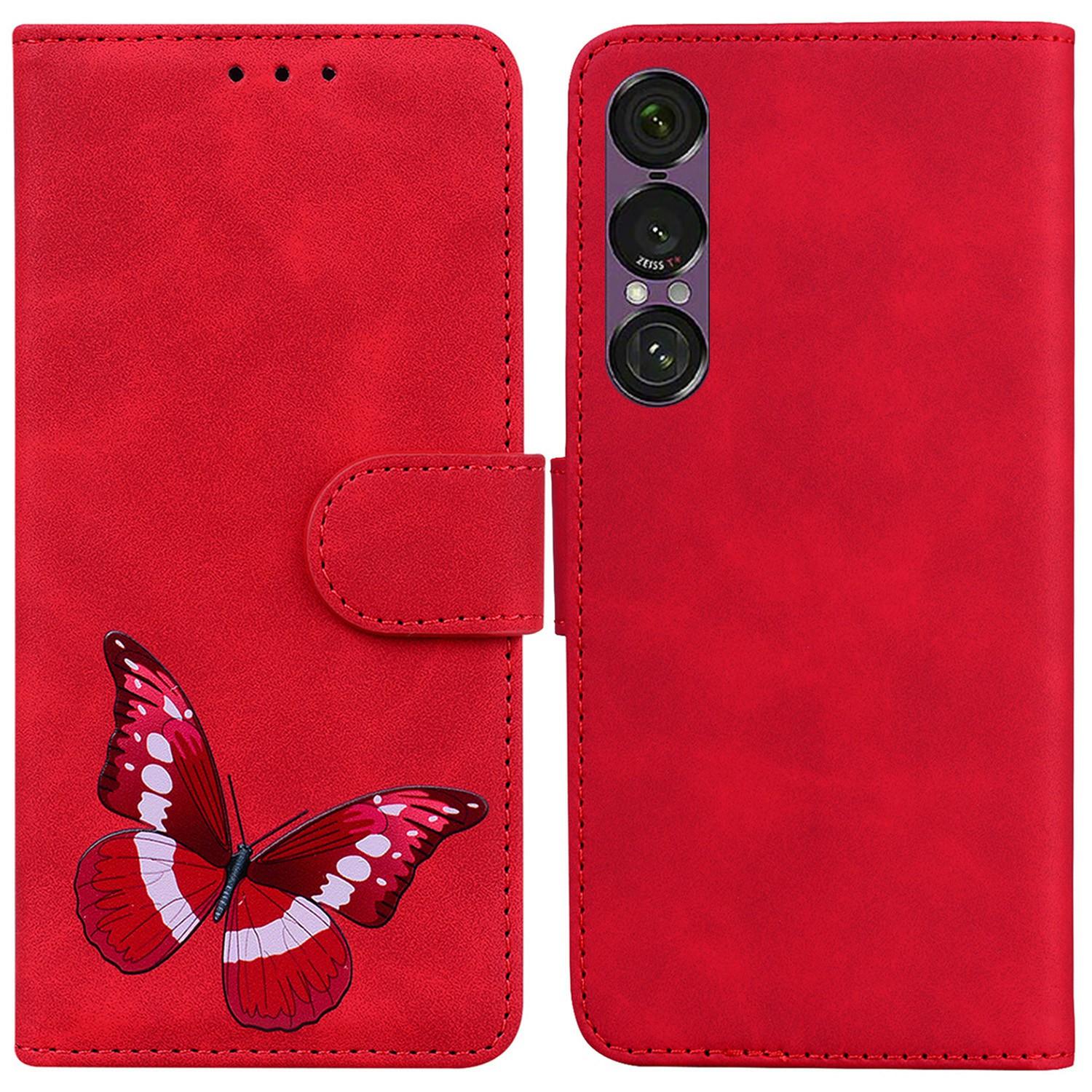 For Sony Xperia 1 VII Stand Case PU Leather Phone Cover Butterfly Printed Red
For Sony Xperia 1 VII Stand Case PU Leather Phone Cover Butterfly Printed Red