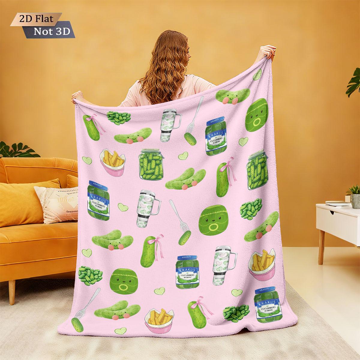 1pc Cute Cartoon Cucumber Printed Flannel Blanket Multiple Sizes Soft Comfortable Leisure Machine Washable 75x100cm (30x40inch)
1pc Cute Cartoon Cucumber Printed Flannel Blanket Multiple Sizes Soft Comfortable Leisure Machine Washable 75x100cm (30x40inch)